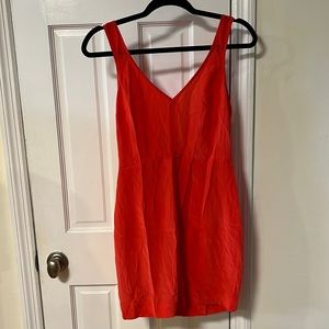 Urban Outfitters - Terracotta silk short low back dress - Size 2